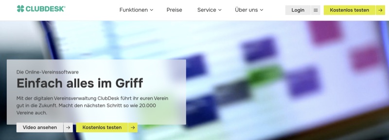 ClubDesk club administration software for sports and cultural associations