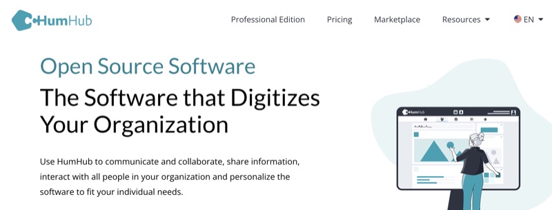 HumHub open-source social network software for organizations