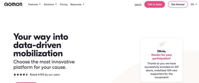 Qomon volunteer mobilization and advocacy platform