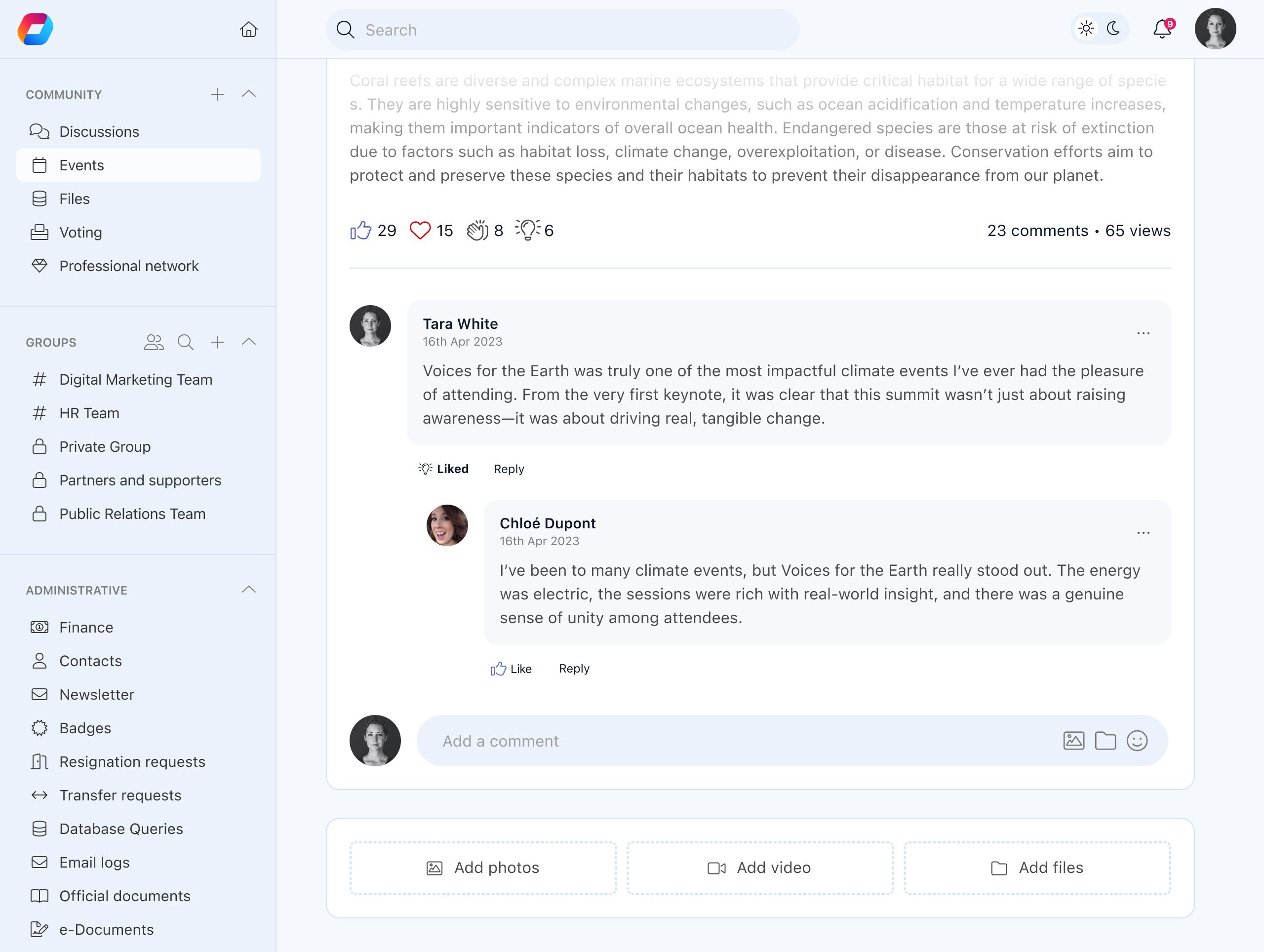 Engaging conversations