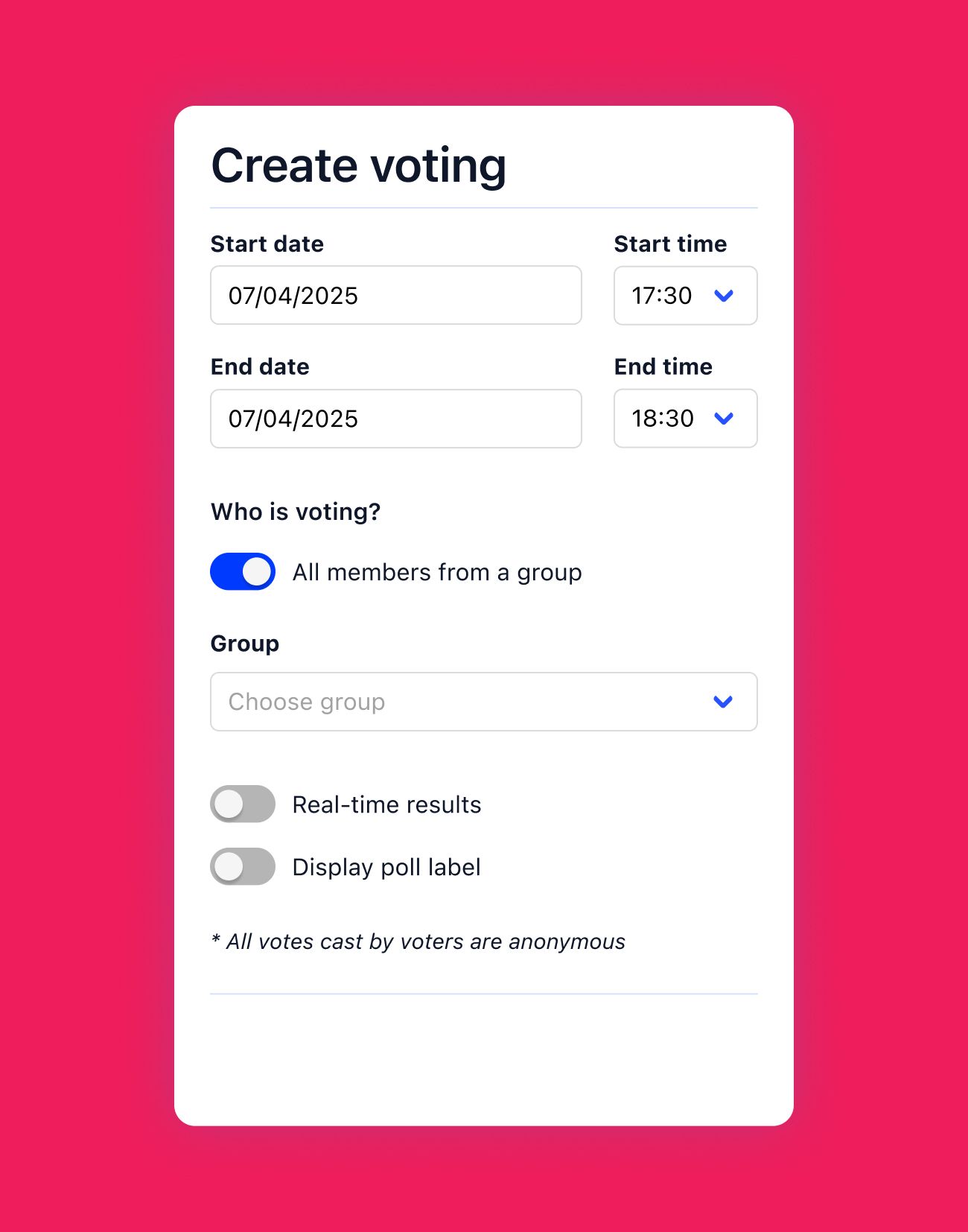 Targeted voting groups
